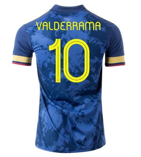 Carlos Valderrama #10 2020 Colombia Away Kit Soccer Jersey